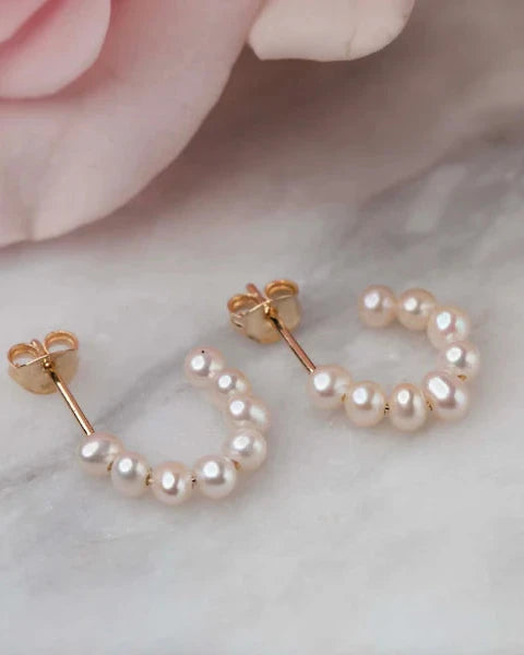 Pearl Goddess Hoops
