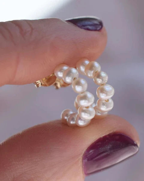 Pearl Goddess Hoops