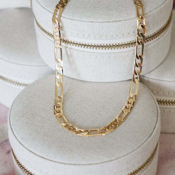 Thick Gold Figaro Chain