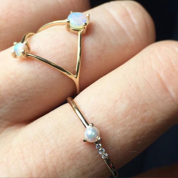 Pearl & Diamond Mirage Ring