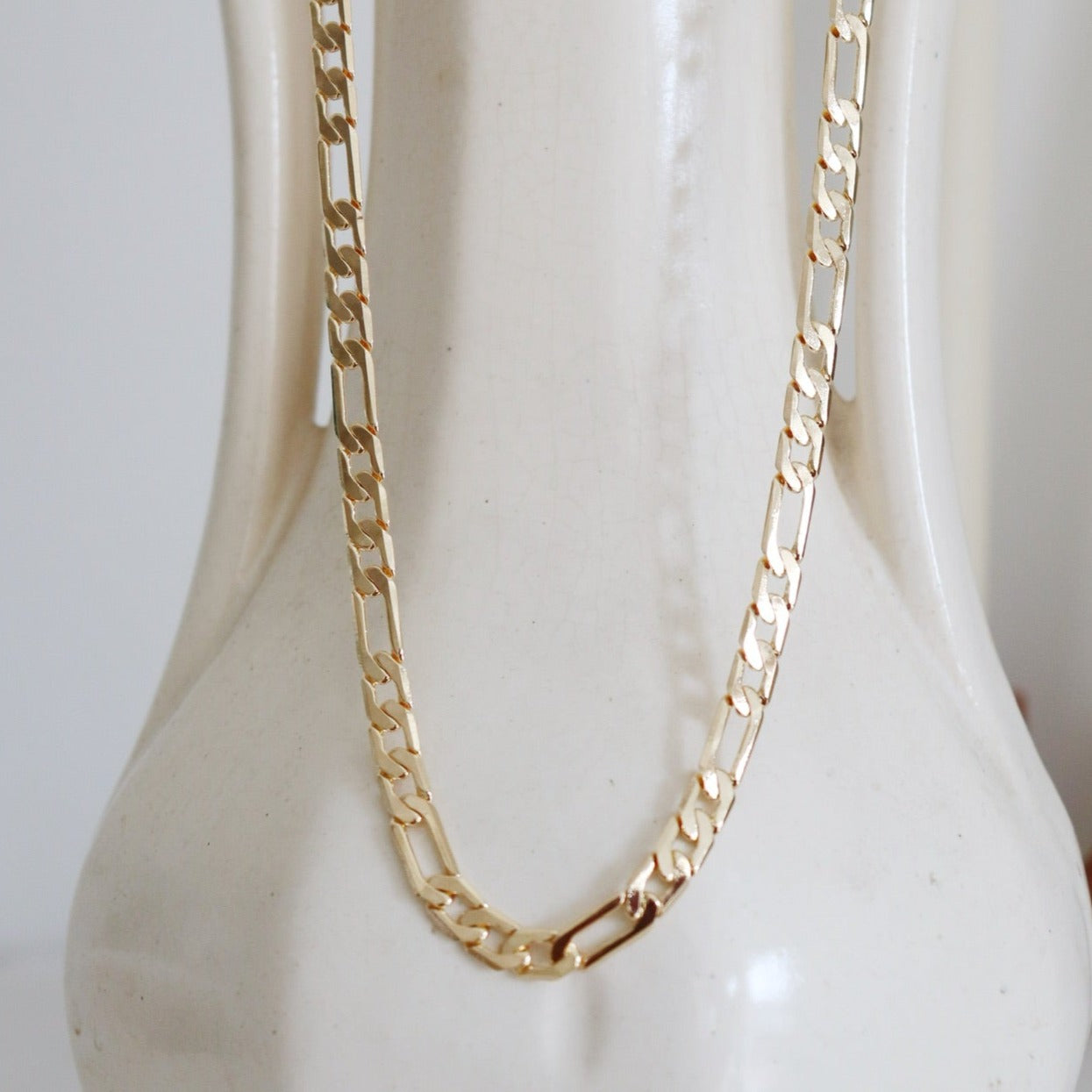 Thick Gold Figaro Chain