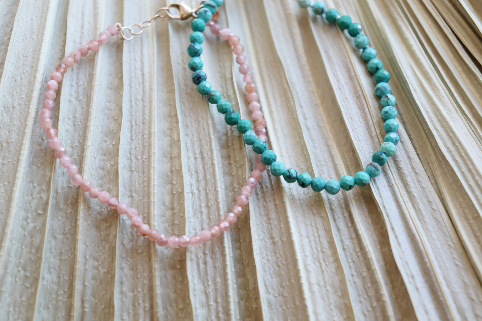 Pink Rhodochrosite Beaded Bracelet