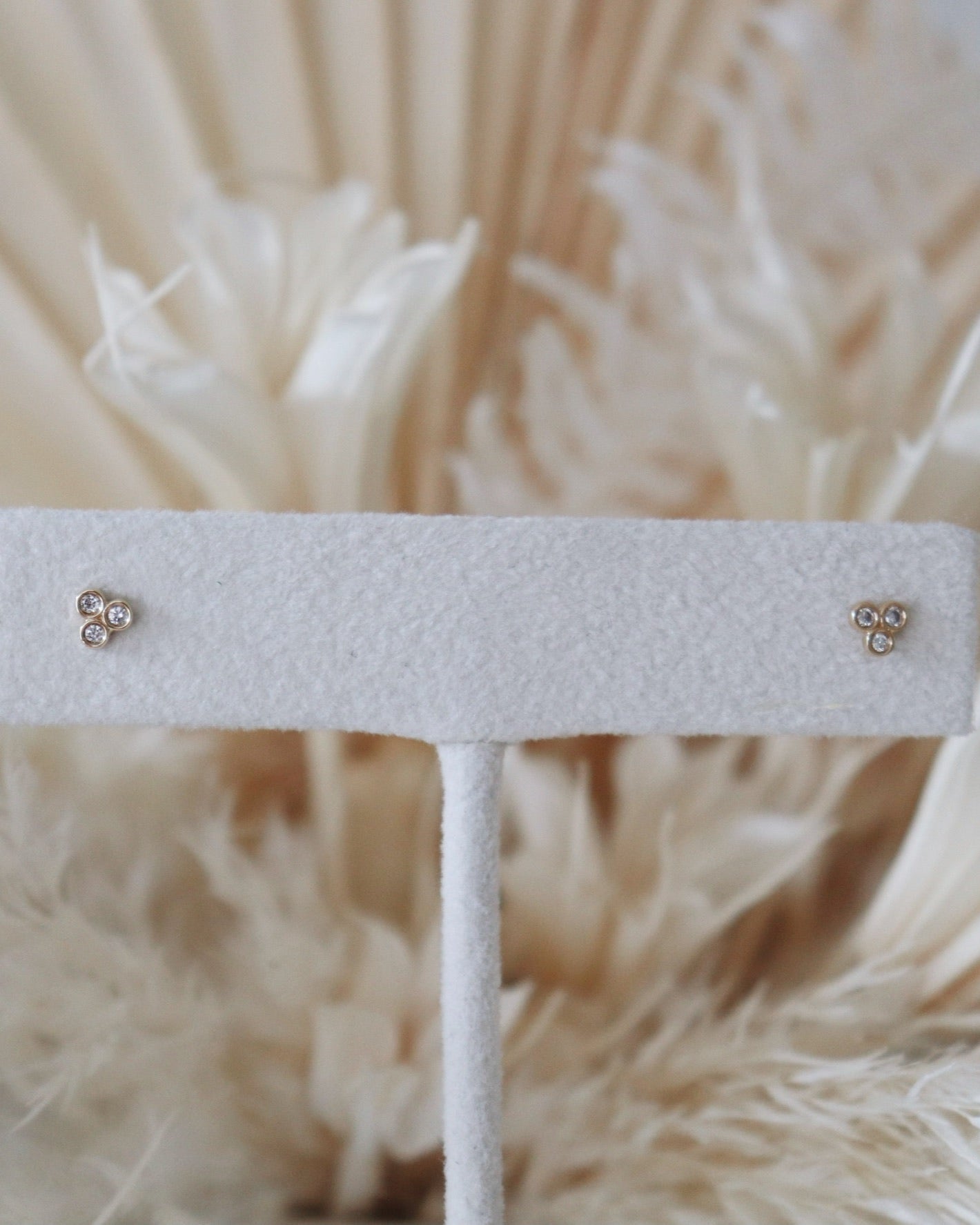 Trio Diamond Stud Earring (single)