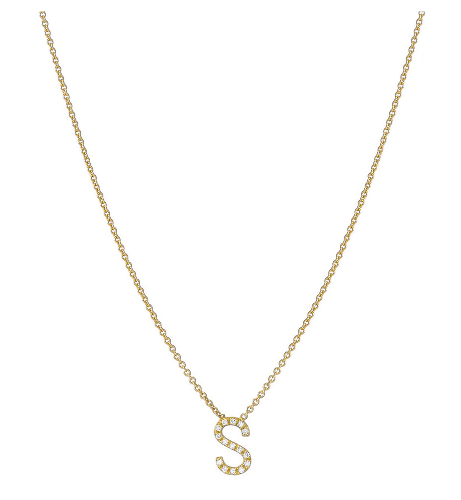 Diamond Initial Necklace