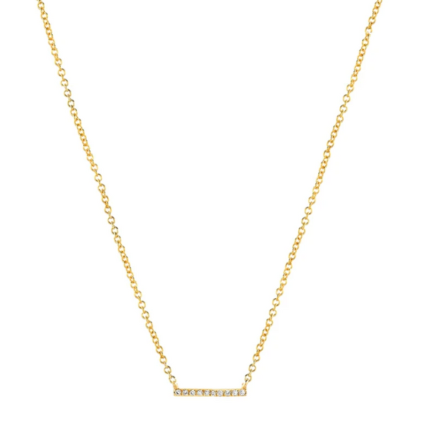 Small Diamond Bar Necklace