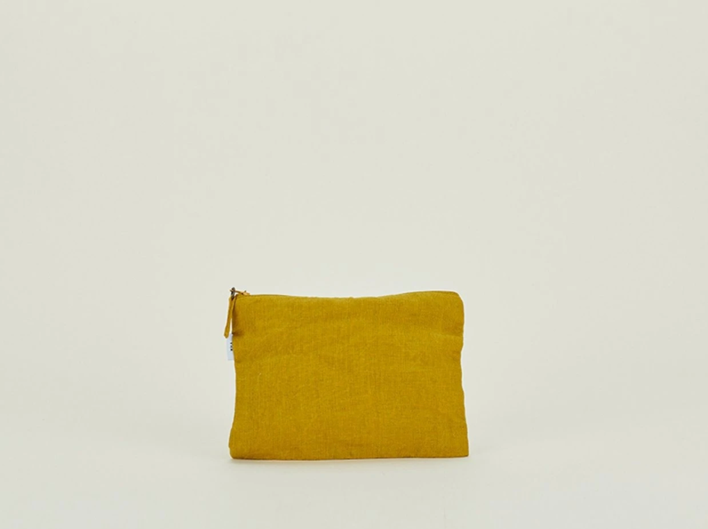 Simple Linen Zipper Pouch