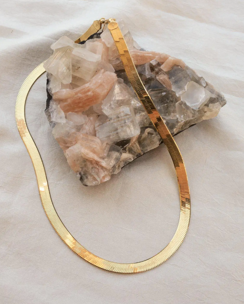 Bold  Herringbone Chain Necklace