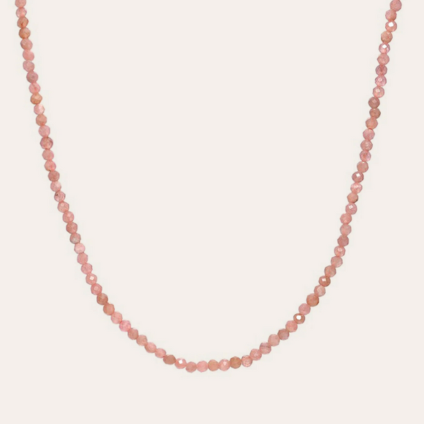 Pink Rhodochrosite Beaded Necklace