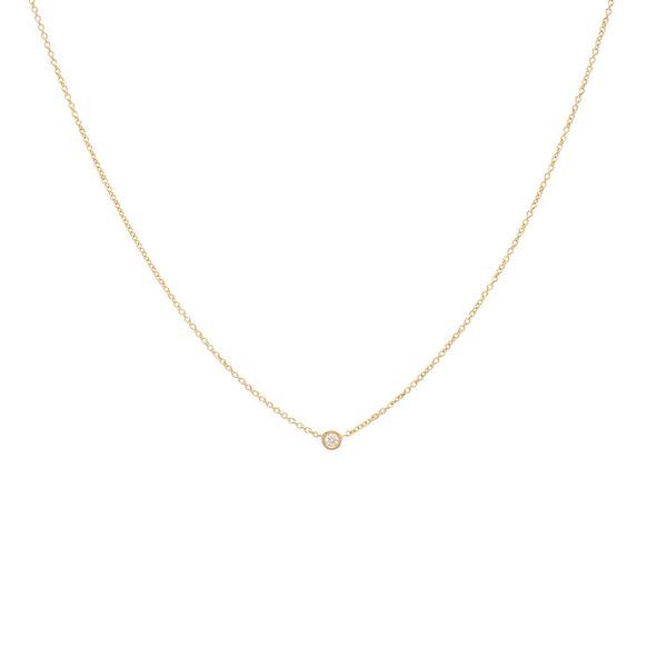 Mini Diamond Solitaire Necklace