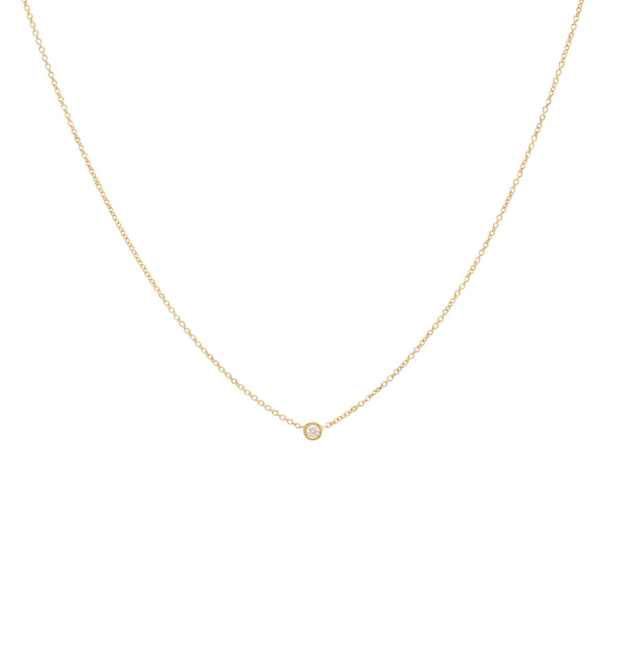 Mini Diamond Solitaire Necklace