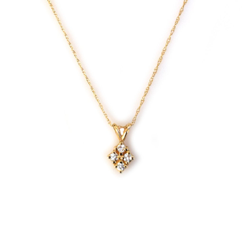 Diamond Love-Shield Pendant Necklace