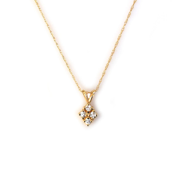Diamond Love-Shield Pendant Necklace